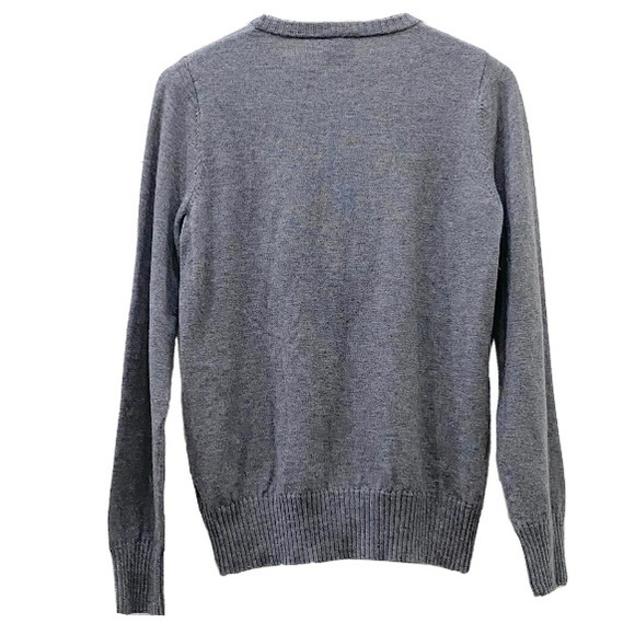 TORY BURCH Style 48123131 Wool Blend Knit Sweater with Rhinestones Patch Size M - Picture 2 of 11